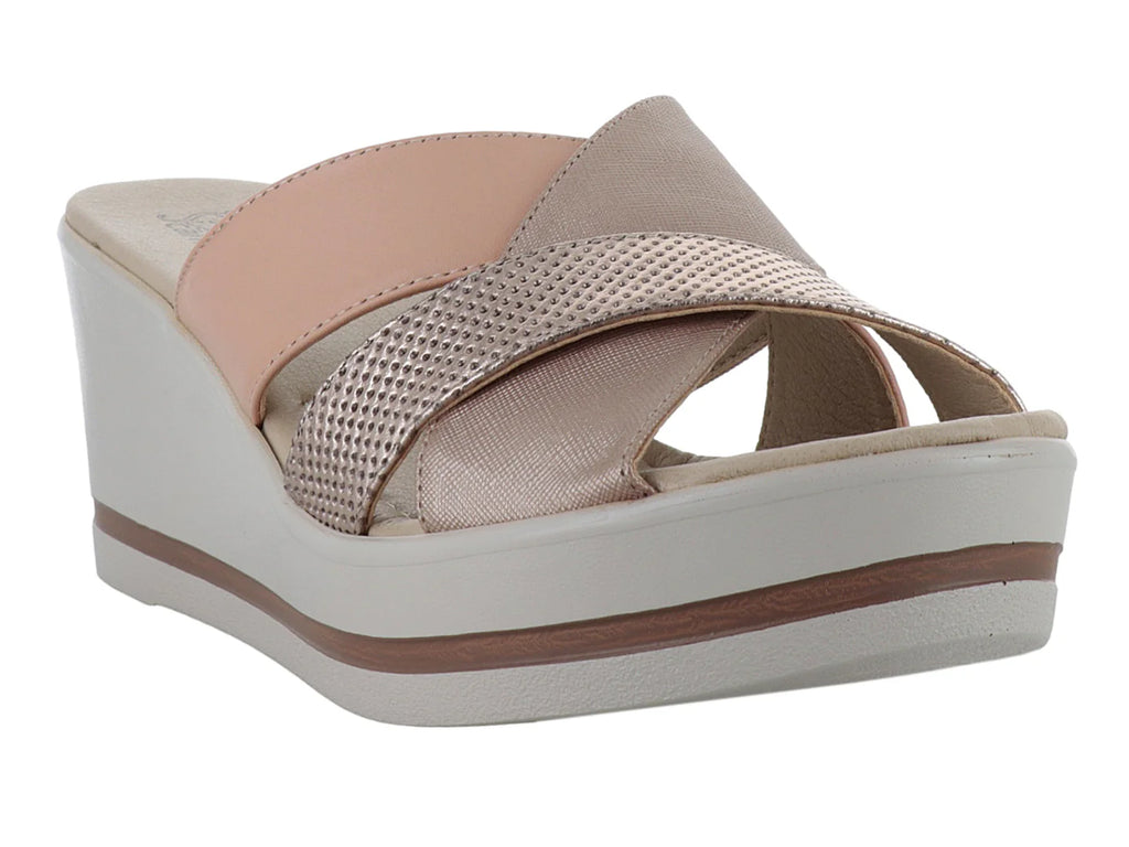 Sandalias Suave Caminar Oro Rosado y Durazno para Mujer