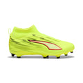 PUMA Ultra 6 Match Laceless FG AG Firm Multi Ground Youth Soccer Cleats Yellow Black