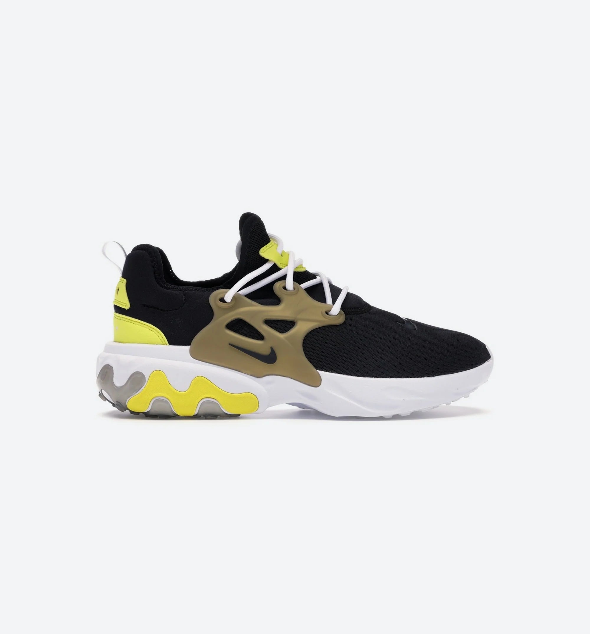 React Presto Mens Running Shoe Black Yellow