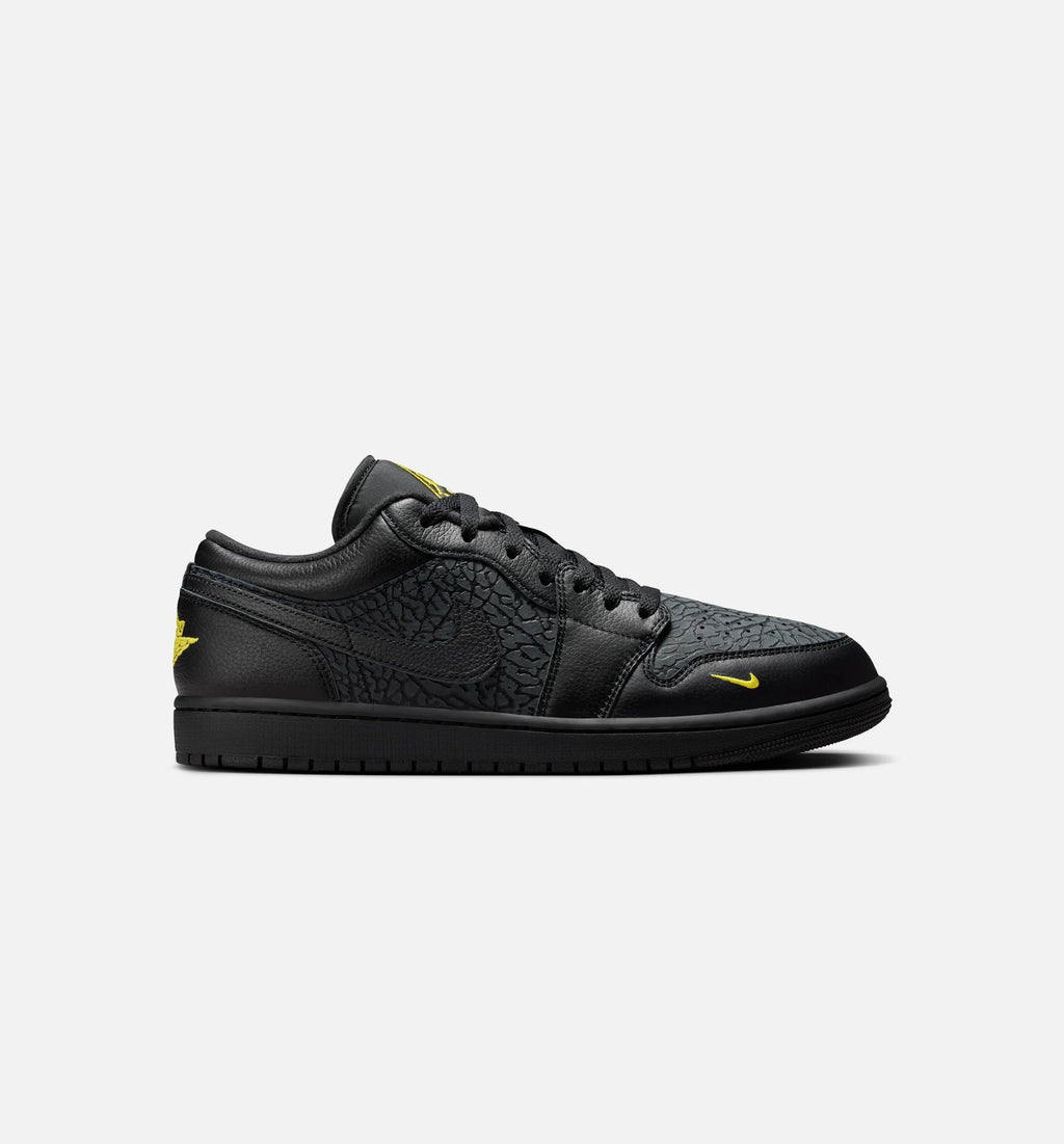 Air Jordan 1 Low SE Mens Lifestyle Shoe Black Anthracite Tour Yellow