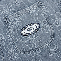 Flower Denim Pant Light Indigo