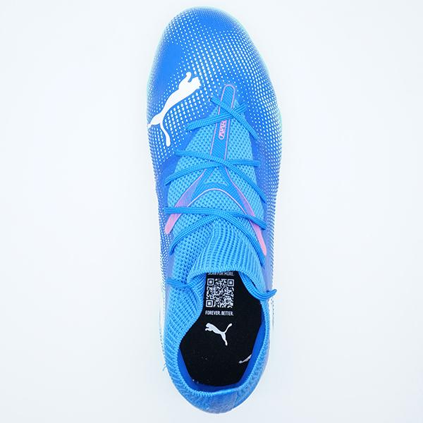 PUMA Future 7 Match TT Turf Soccer Cleats Bluemazing White Electric Peppermint