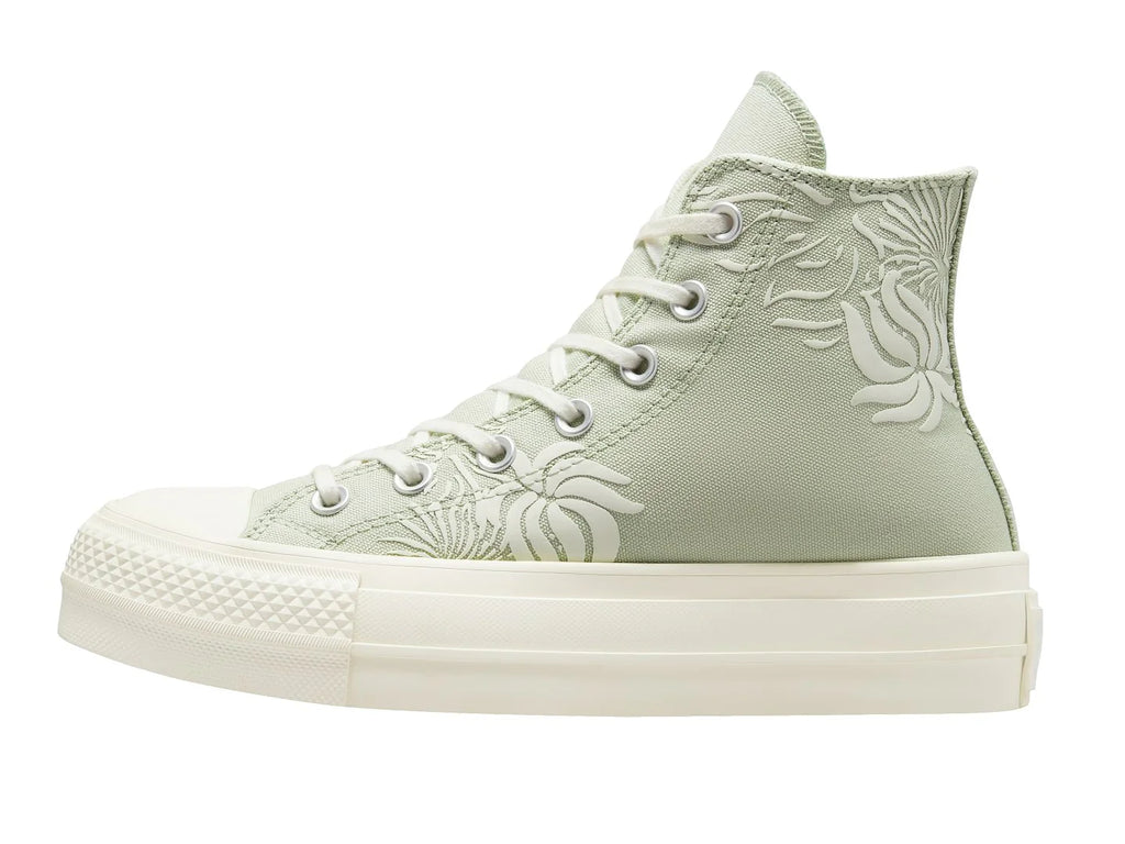 Tenis Converse Chuck Taylor All Star Lift Hi Platform Verde para Mujer