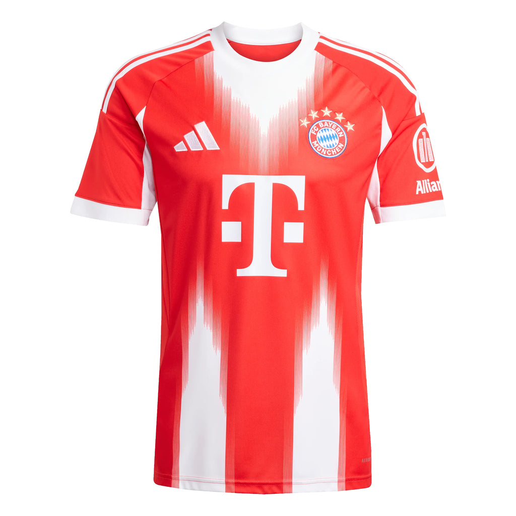 adidas Mens FC Bayern Munich Home Soccer Jersey 25 26 Red