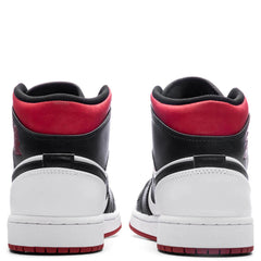 Air Jordan 1 Mid White Gym Red Black