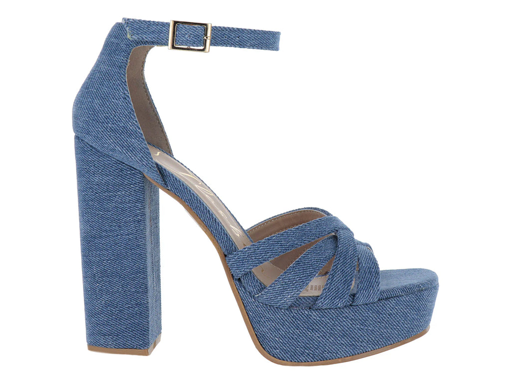Sandalias Clasben de Mezclilla Azul para Mujer