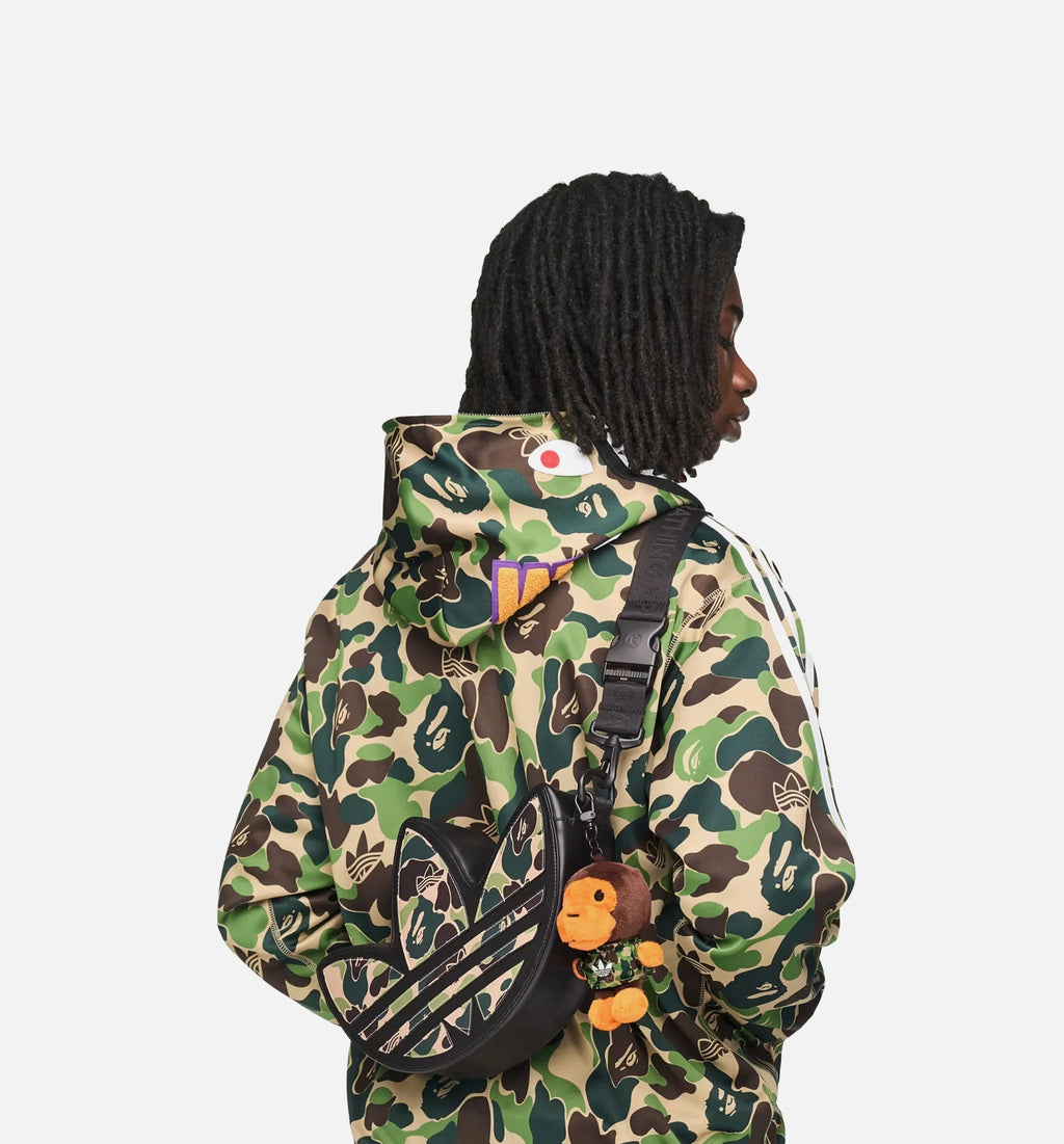 Bape Trefoil Shoulder Mens Bag Black