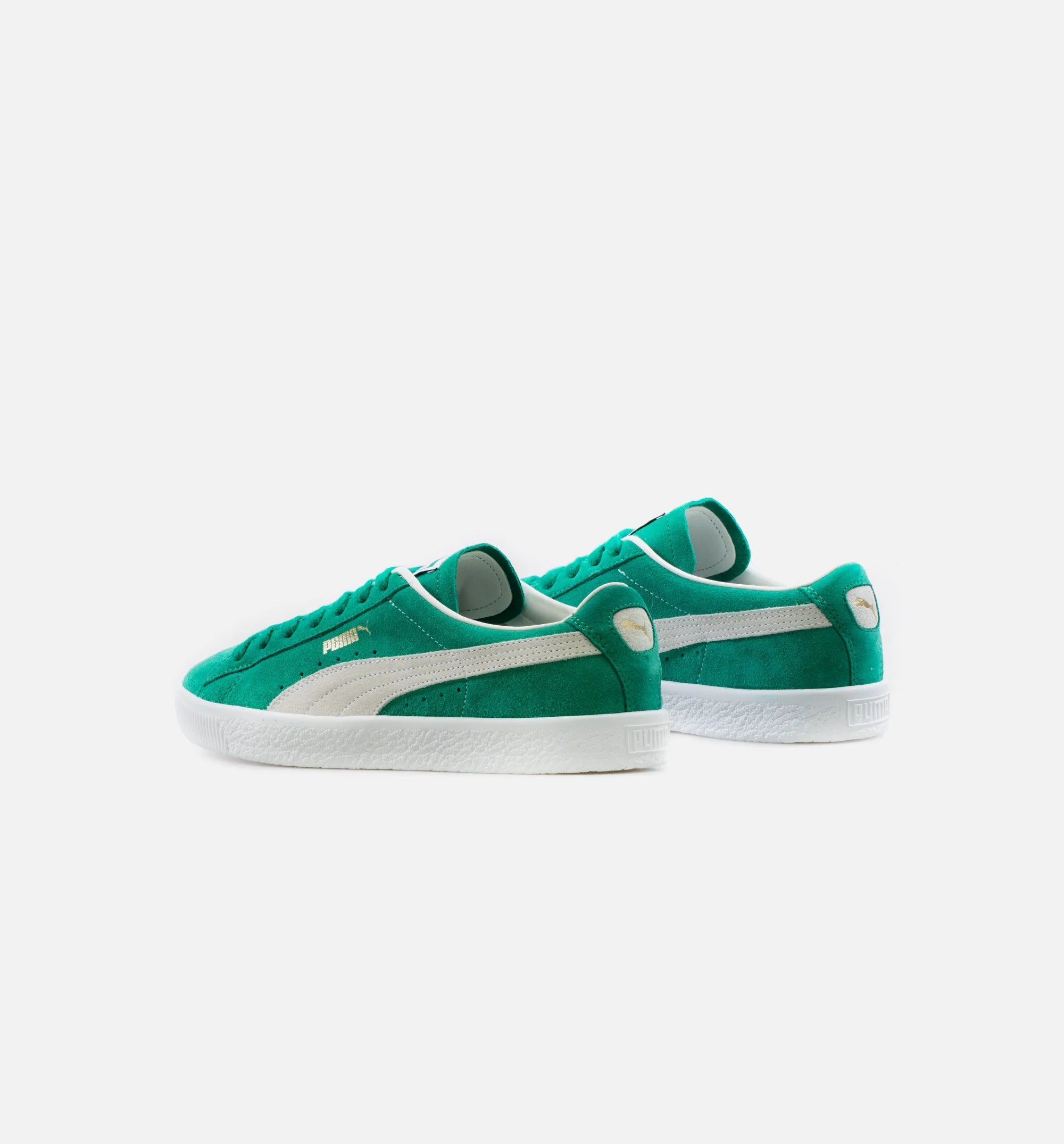 Suede Vintage Mens Lifestyle Shoe Green White