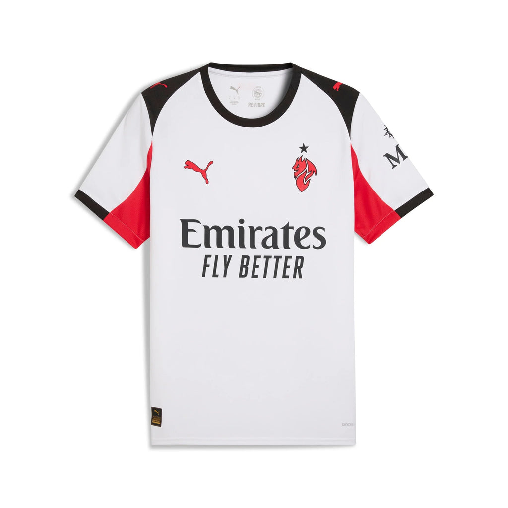 PUMA Mens AC Milan Away Soccer Jersey 25 White Red