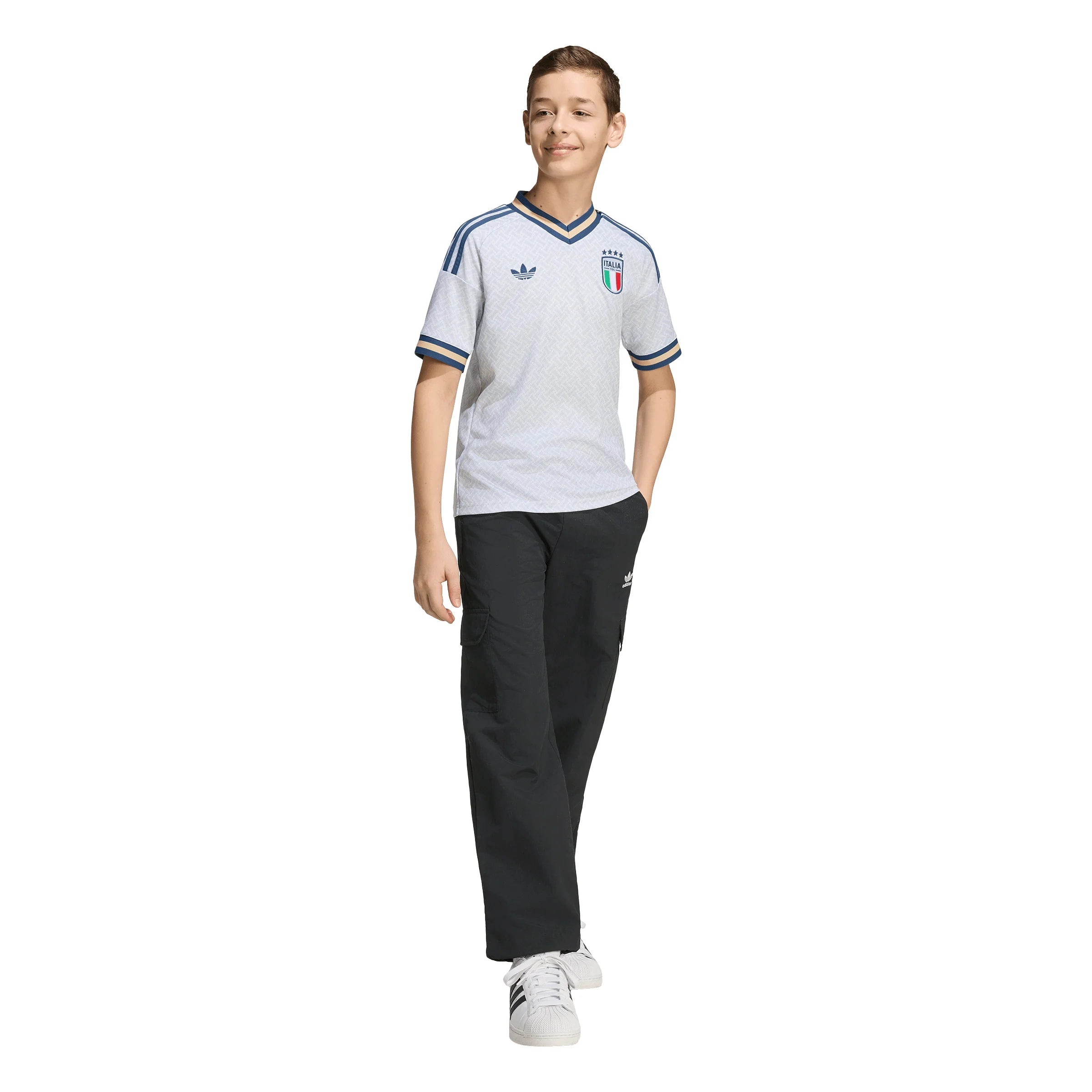 adidas Italy Away Youth Soccer Jersey 2026 Blue