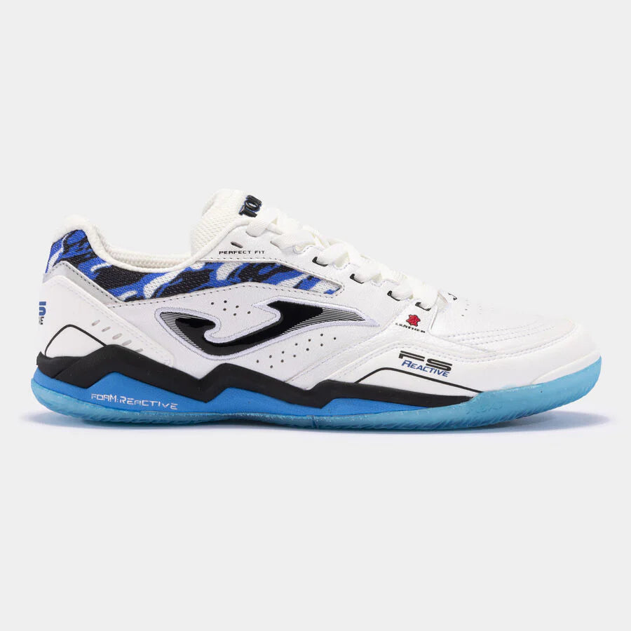 FS REACTIVE 2432 WHITE ROYAL TURF Zapatillas de fútbol sala Fs Reactive 24 para interior color blanco y azul marino