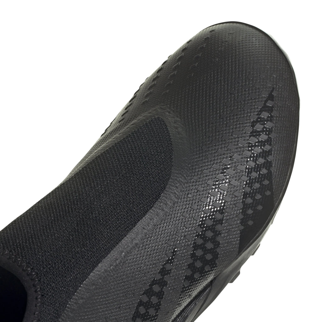 adidas Predator Accuracy3 Laceless Turf Soccer Cleats Black Black White