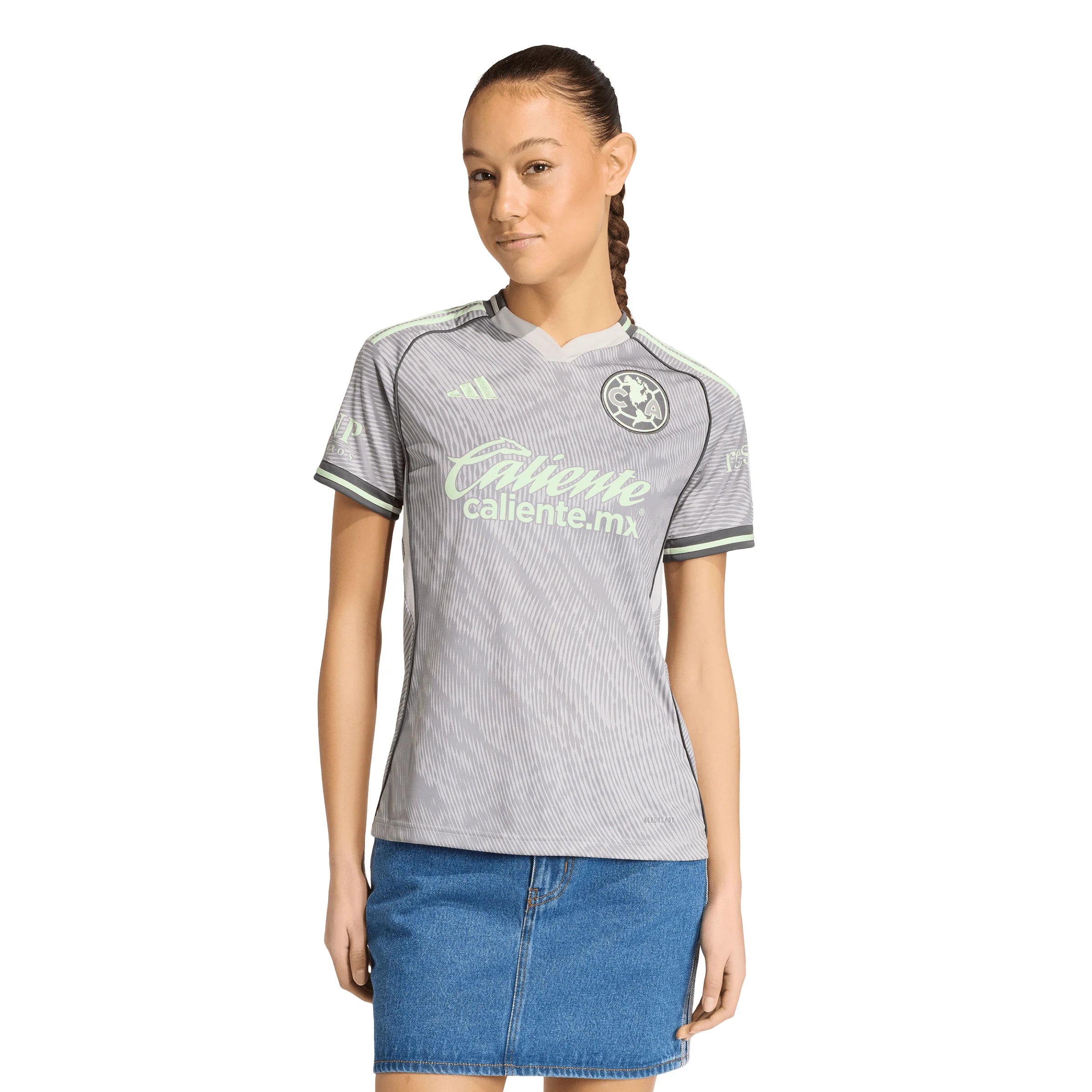 adidas Club America Third Womens Soccer Jersey 25 26 Grey