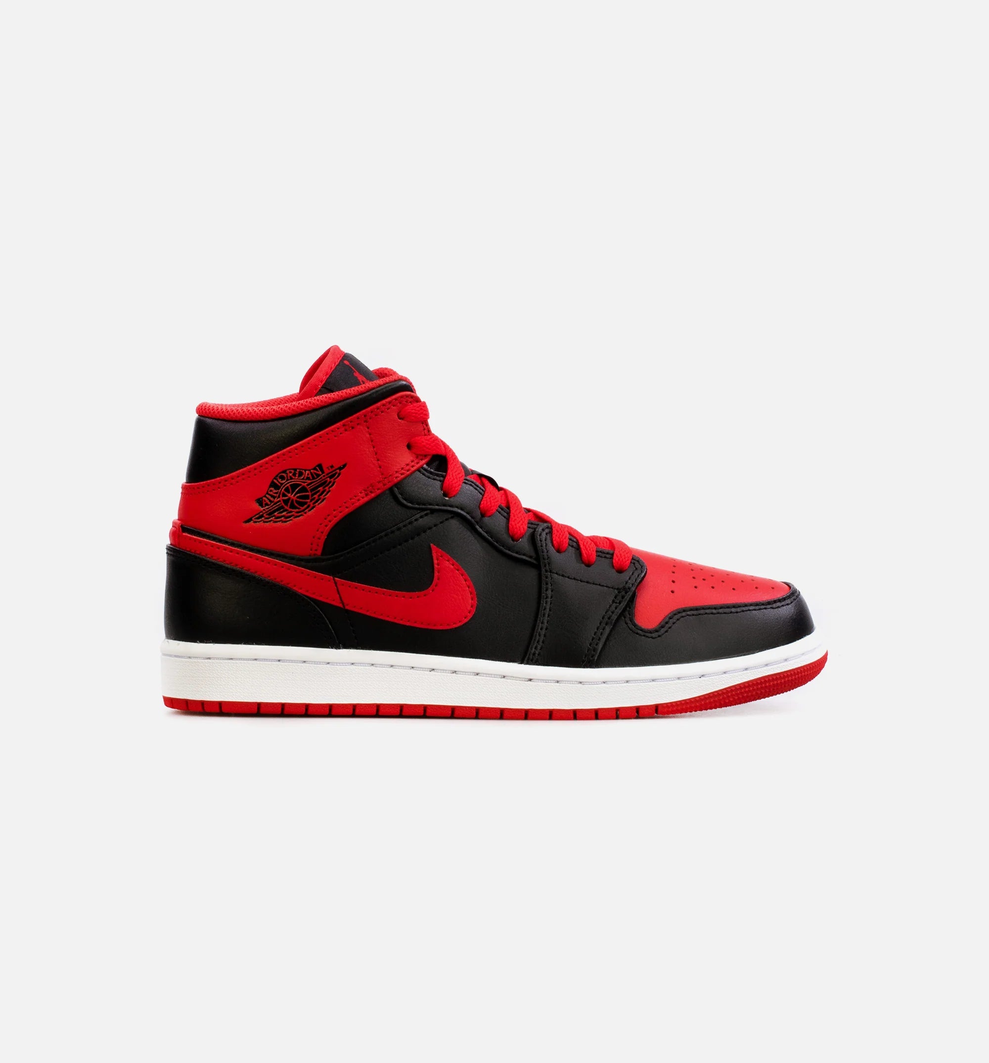 Air Jordan 1 Mid Alternate Bred Mens Lifestyle Shoe Red Black