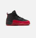 Air Jordan 12 Retro Flu Game Preschool Lifestyle Shoe Black Varsity Red