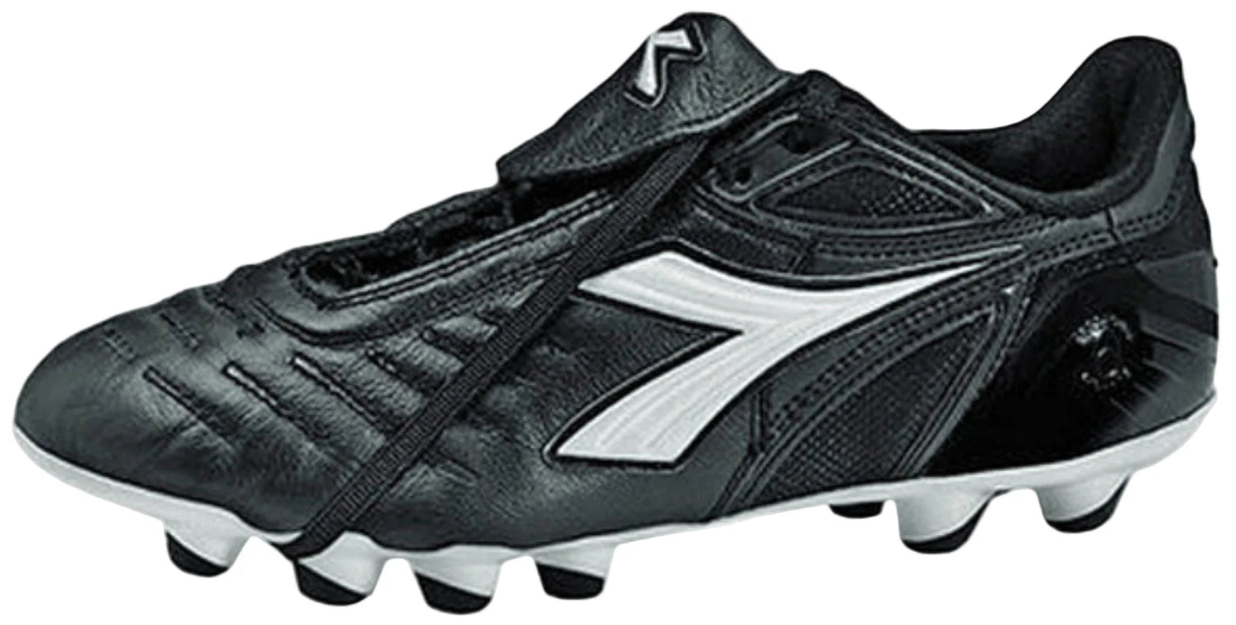 Diadora Maracana PU Womens Firm Ground Soccer Cleats Black White