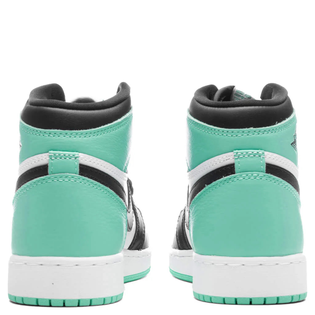 Air Jordan 1 Retro High OG GS White Black Green Glow
