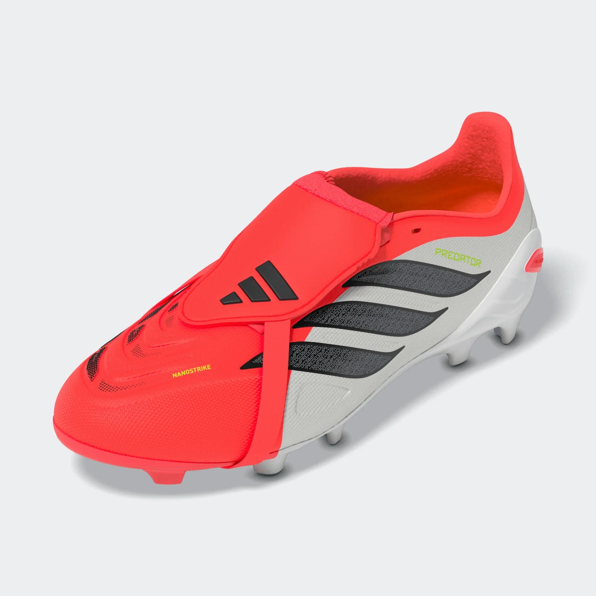 adidas Predator League Fold Over Tongue FG Firm Ground Youth Soccer Cleats Lucid Red Black