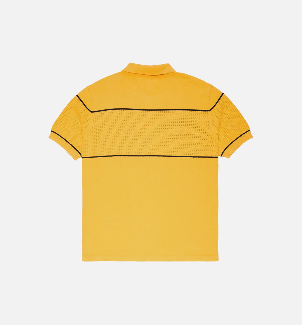 Ballet Polo Sweater Mustard Mens Short Sleeve Shirt Yellow