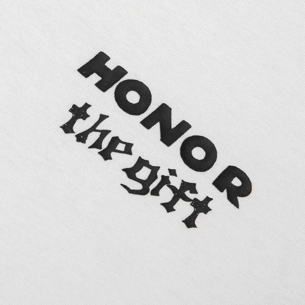 Running Shit L S Tee White