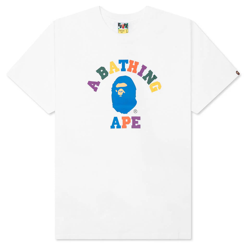 Colors College Tee White