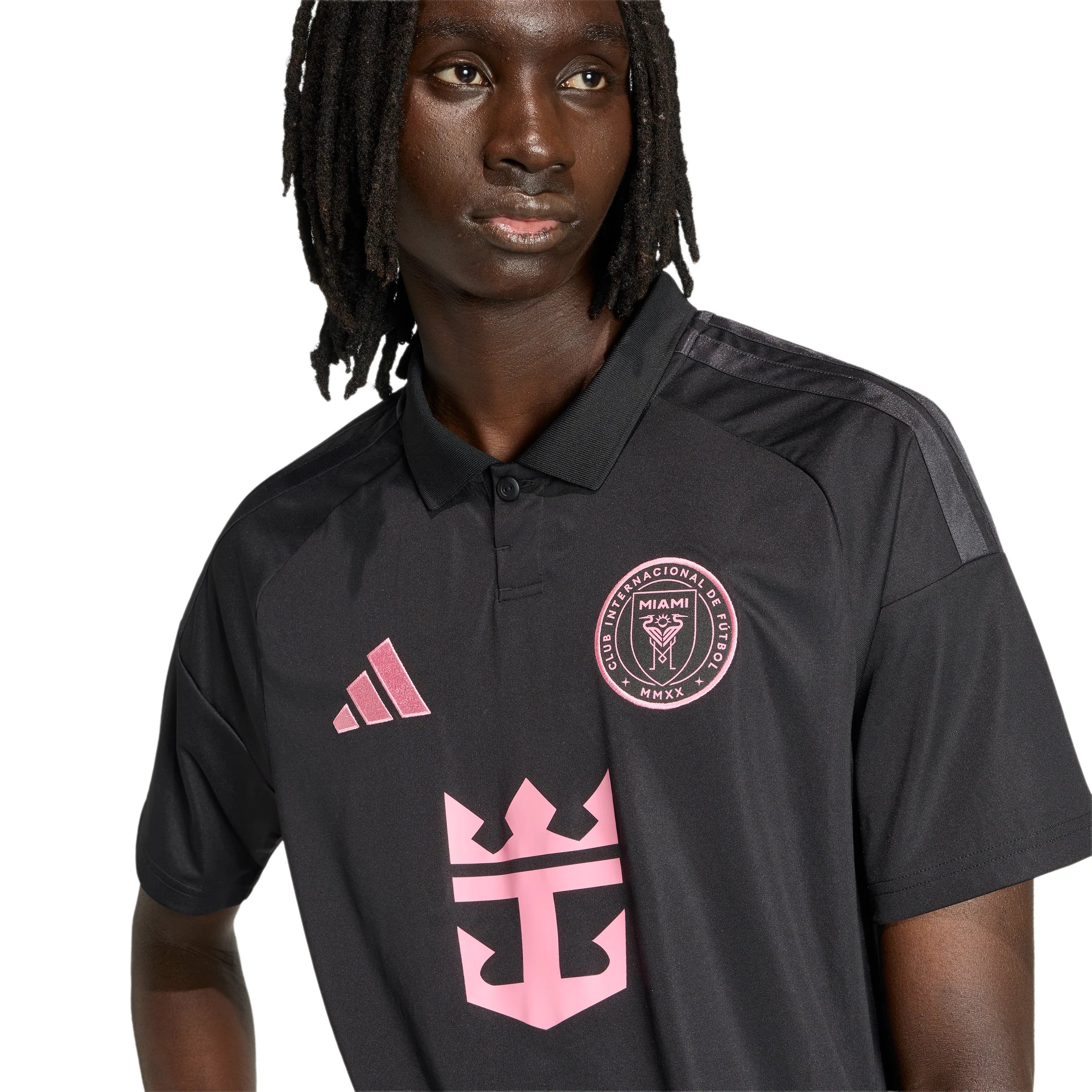 adidas Inter Miami CF Away Mens Soccer Jersey 26 27 Black Pink