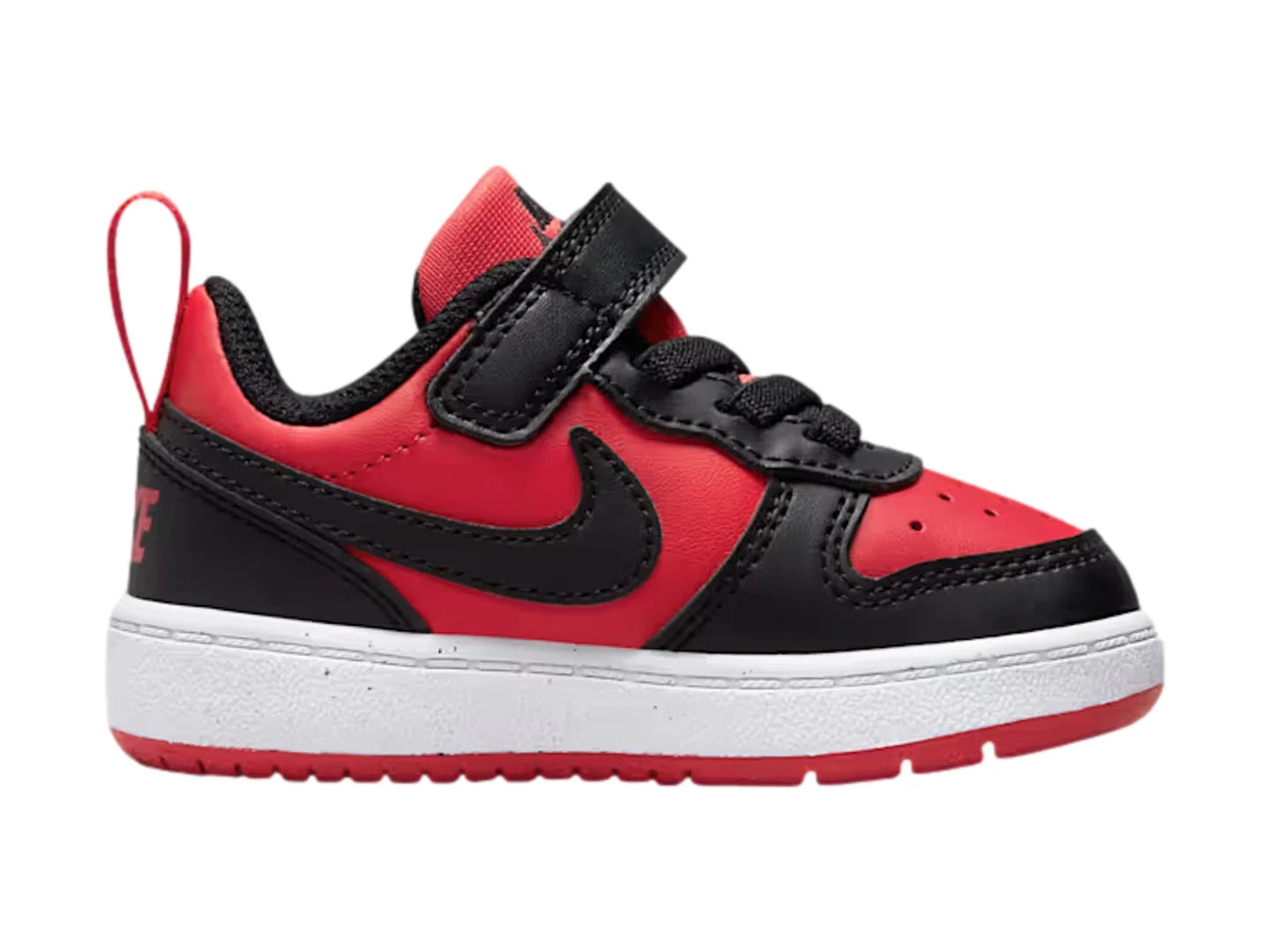 Tenis Nike Court Borough Low Recraft Rojo y Negro para Niño