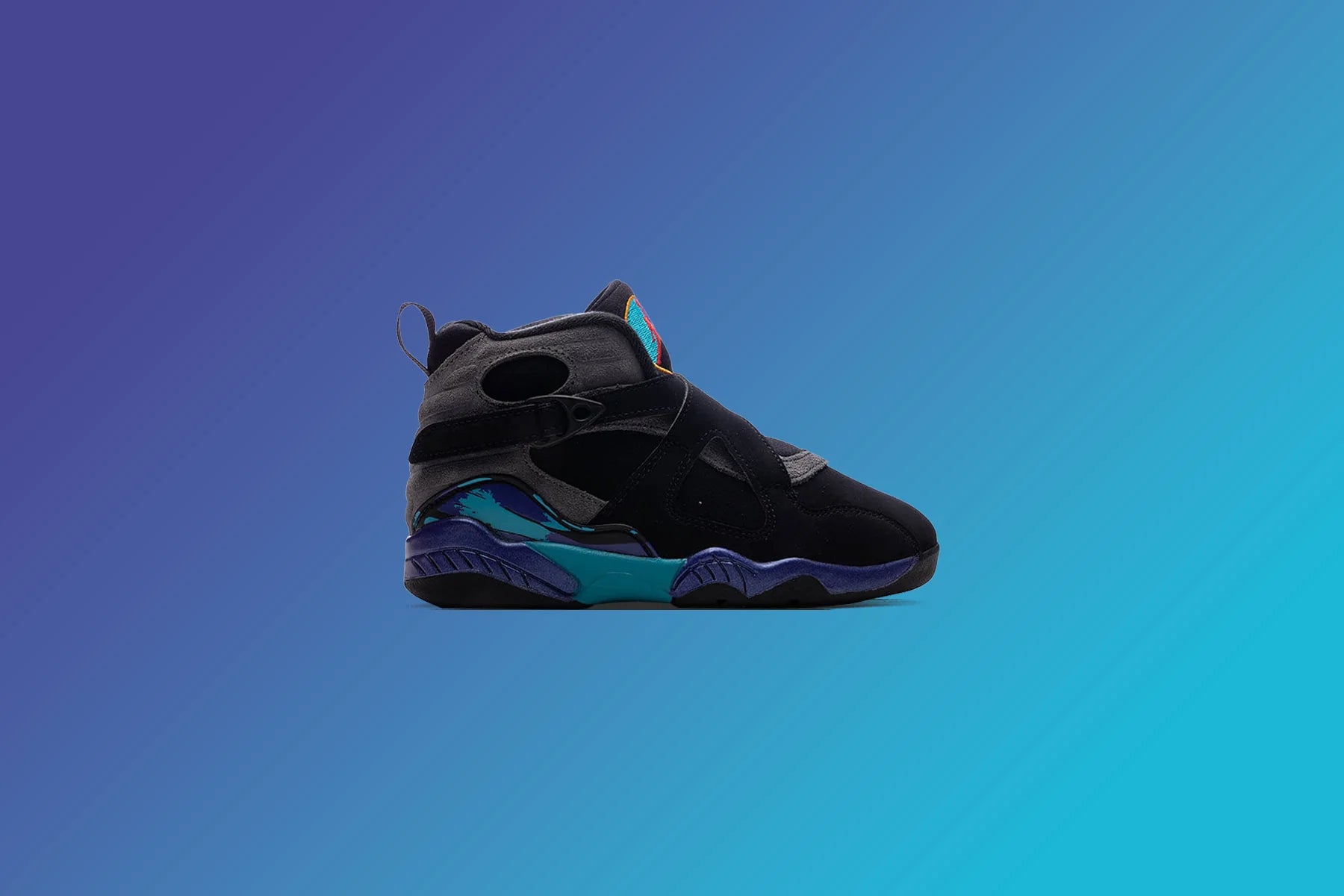 Air Jordan 8 Retro Aqua PS Black Multi Color