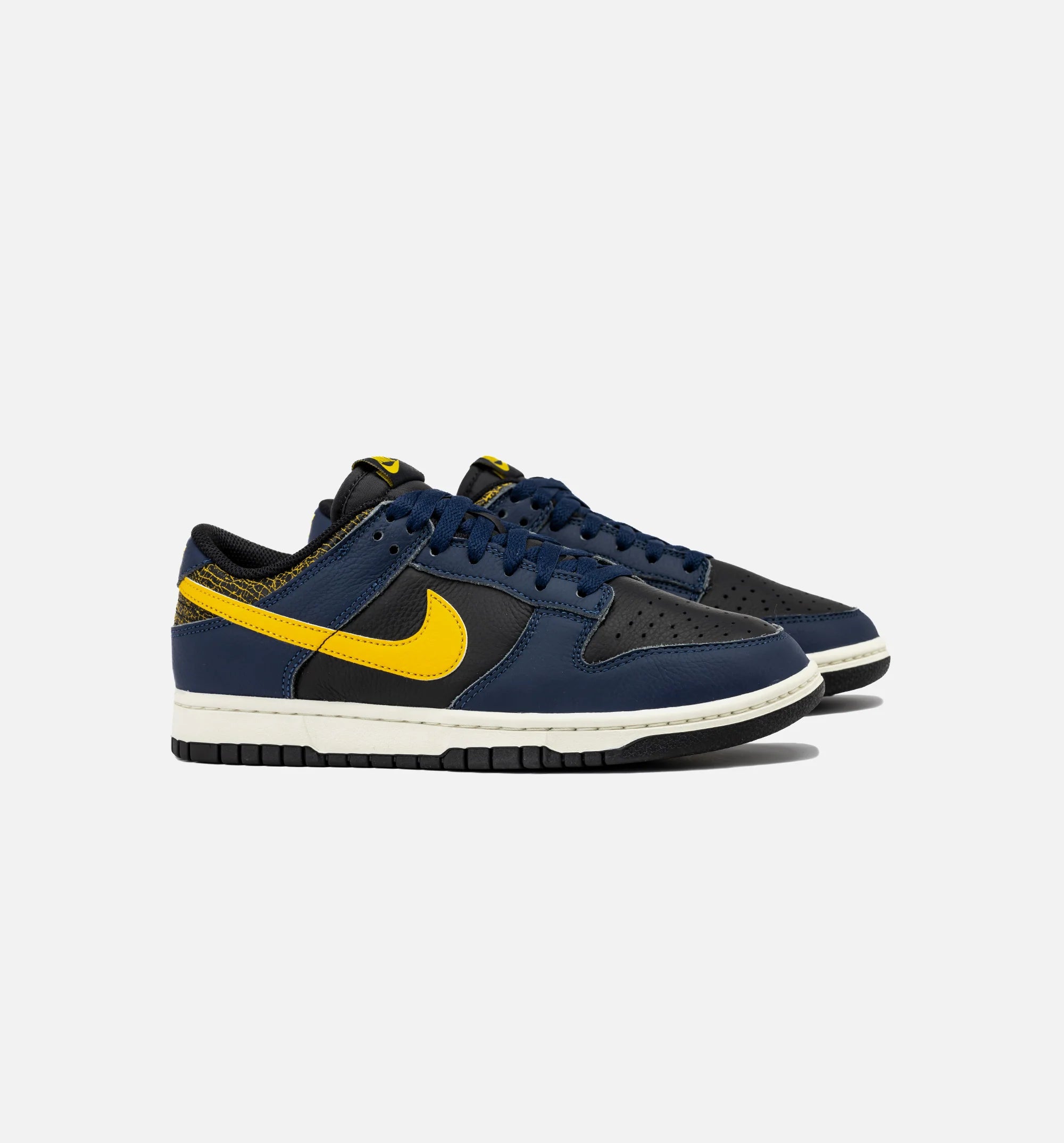 Dunk Low Midnight Navy and Tour Yellow Mens Lifestyle Shoe Black Midnight Navy Sail Tour Yellow Free Shipping