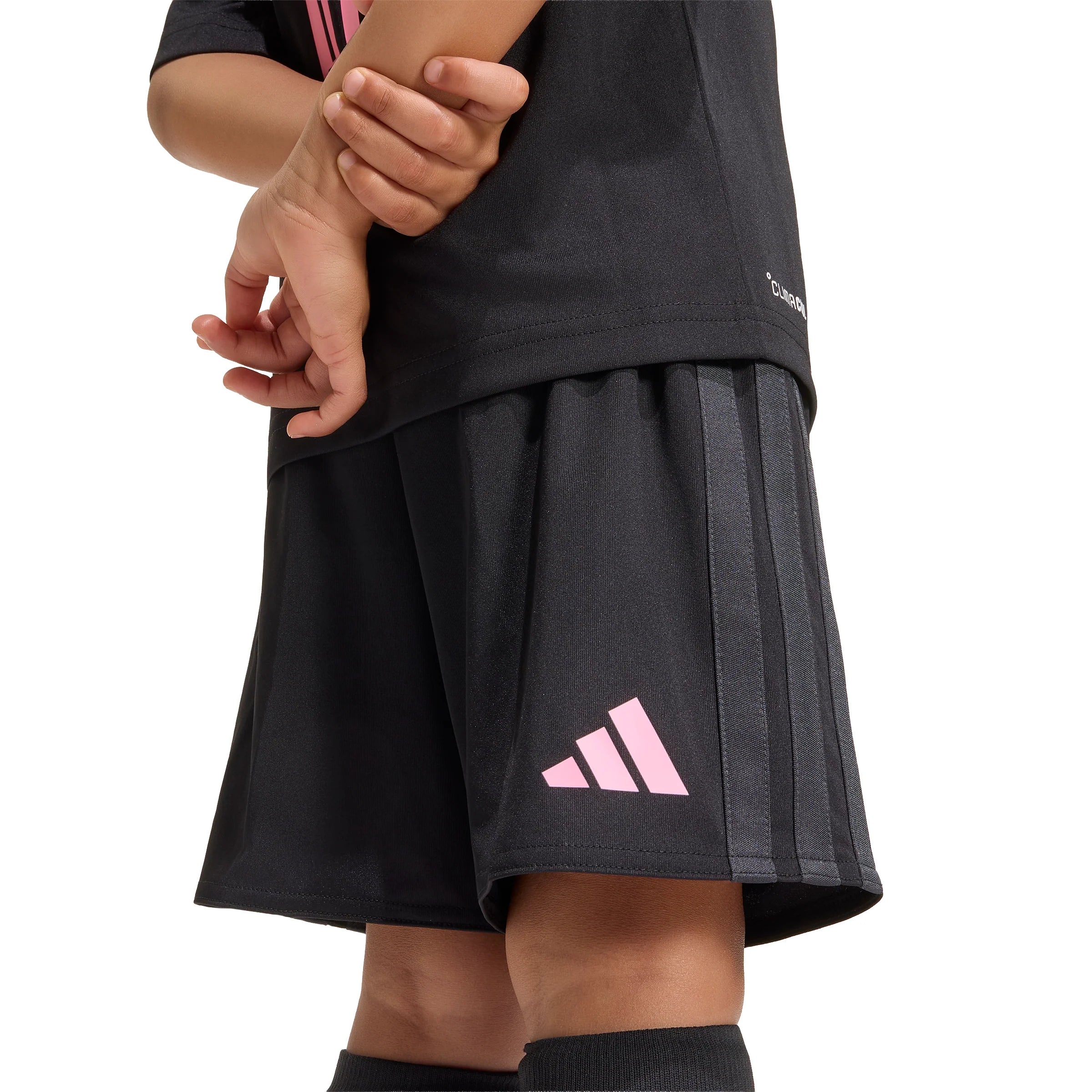 adidas Inter Miami CF Away Youth Soccer Mini Kit 26 27 Black Pink