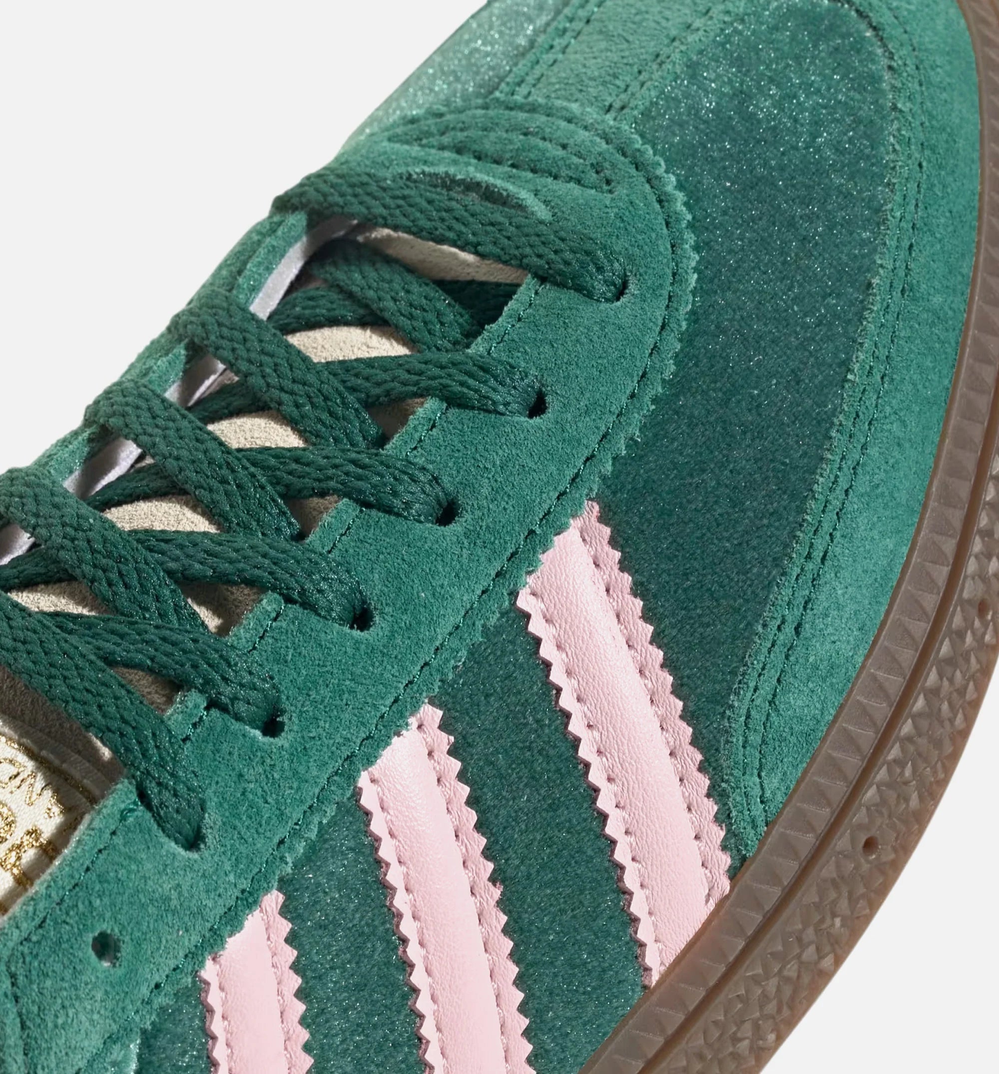Handball Spezial Velvet Womens Lifestyle Shoe Green Pink