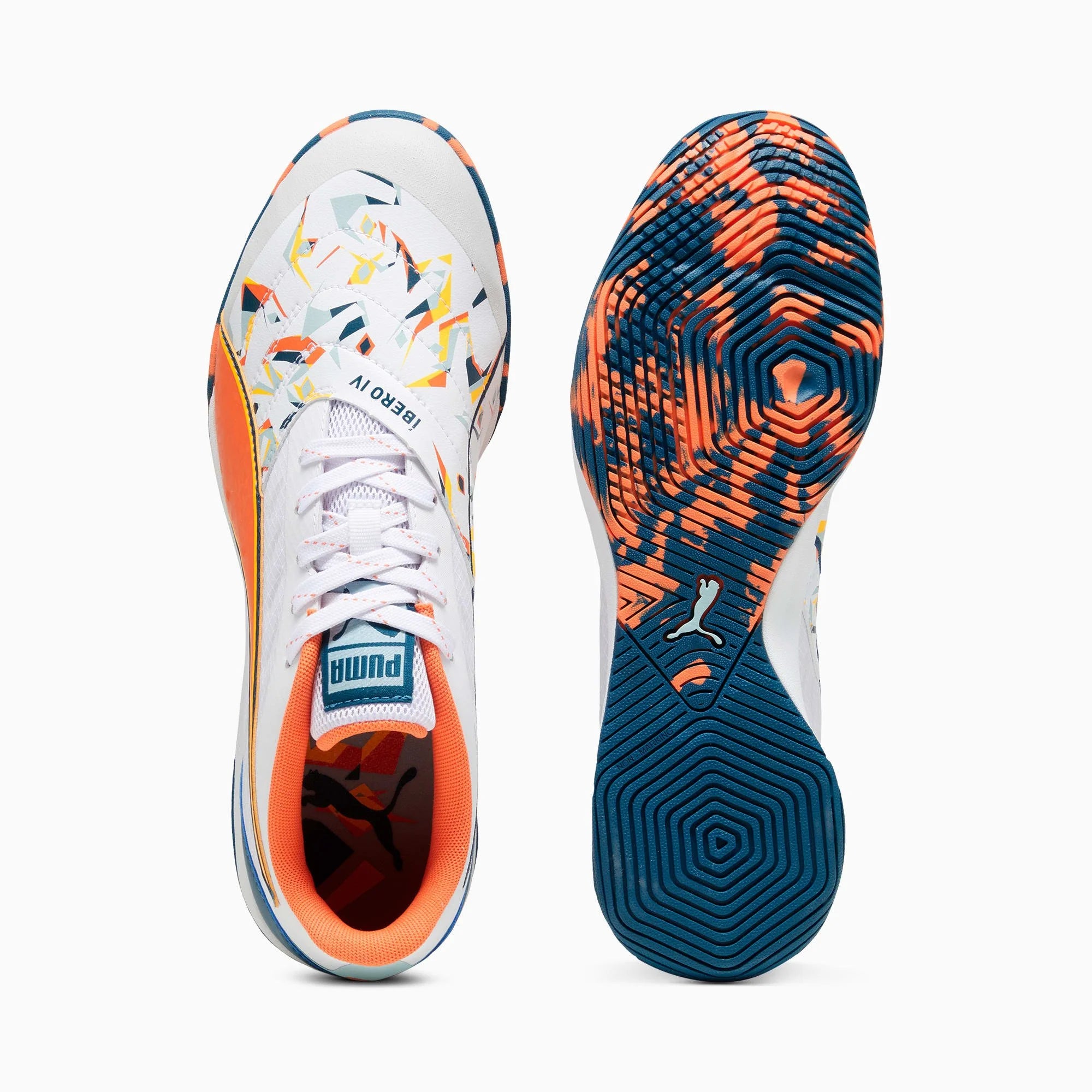 PUMA Ibero IV Creativity White Turquoise Indoor Shoes