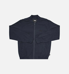 Seersucker Bomber Mens Jacket Navy