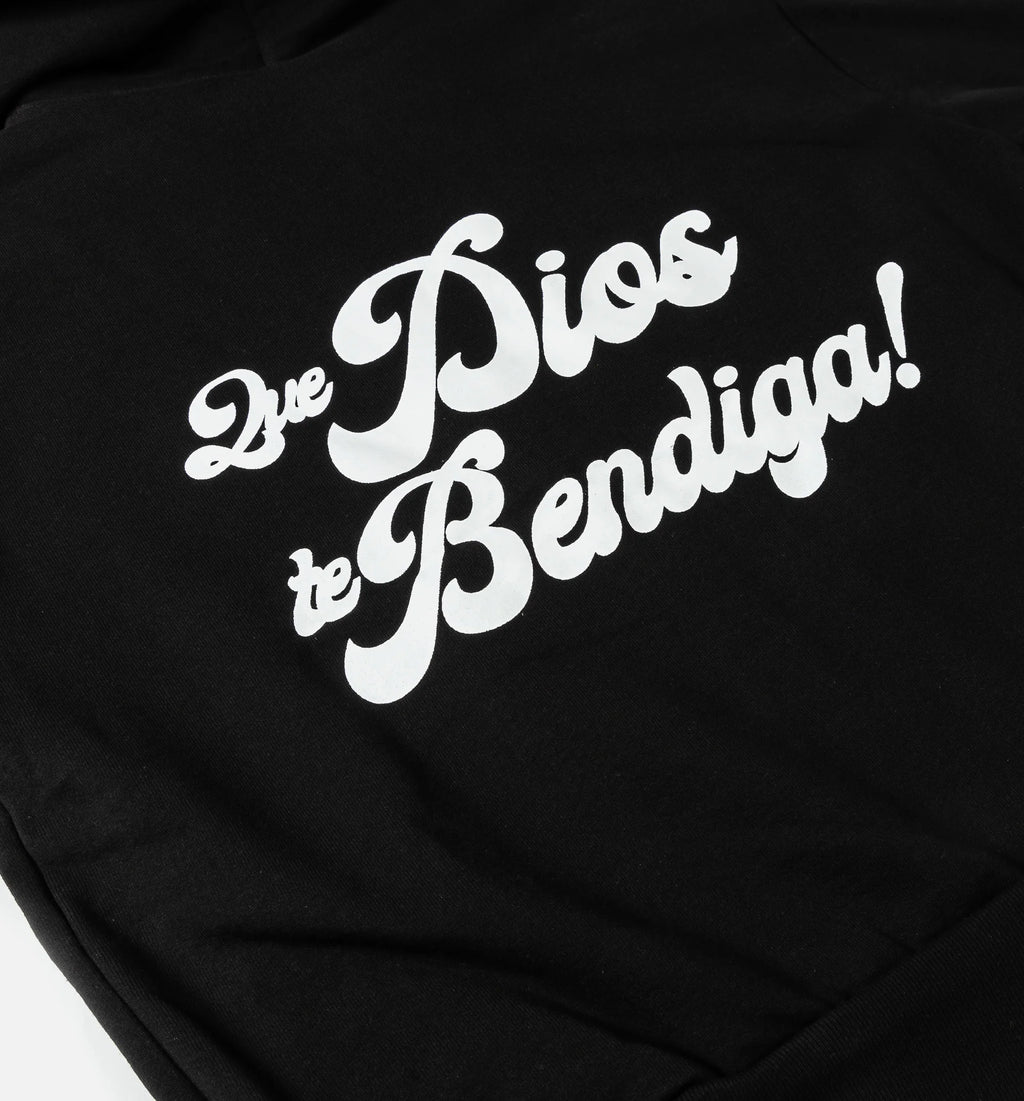 Beniga Logo Zip Up Mens Hoodie Black White