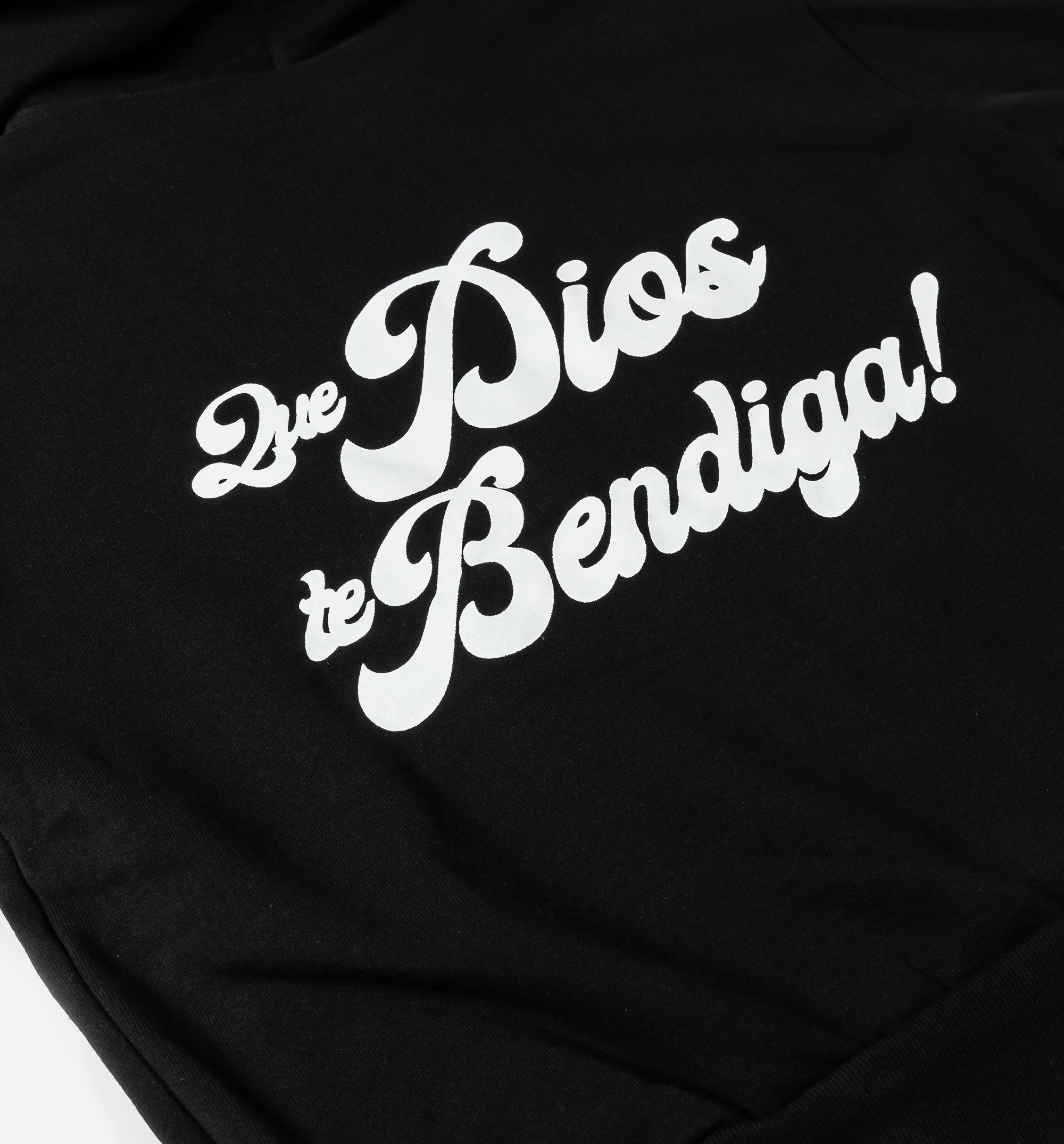 Beniga Logo Zip Up Mens Hoodie Black White