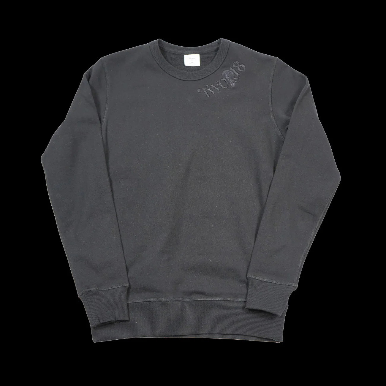 Two18 Embroidery Crewneck Black