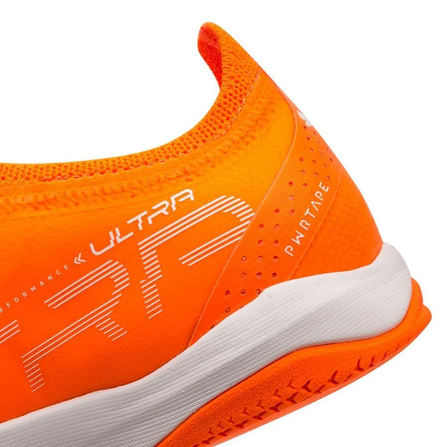 PUMA Ultra Ultimate Court Indoor Soccer Shoes Ultra Orange White Blue Glimmer