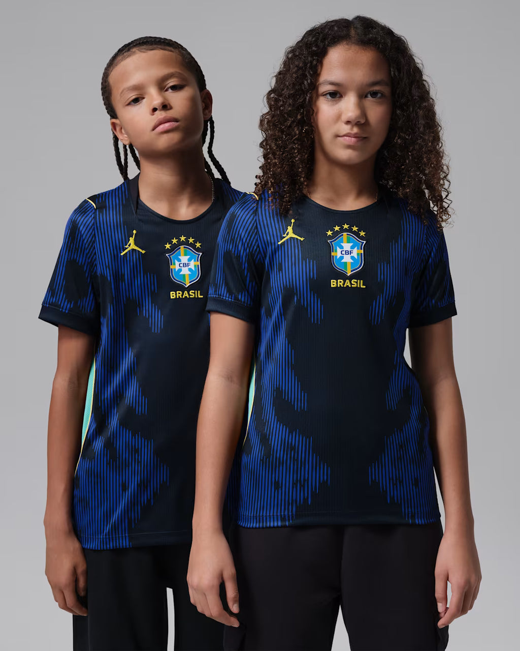 Nike Brazil Away Youth Soccer Jersey 2026 Old Royal Black