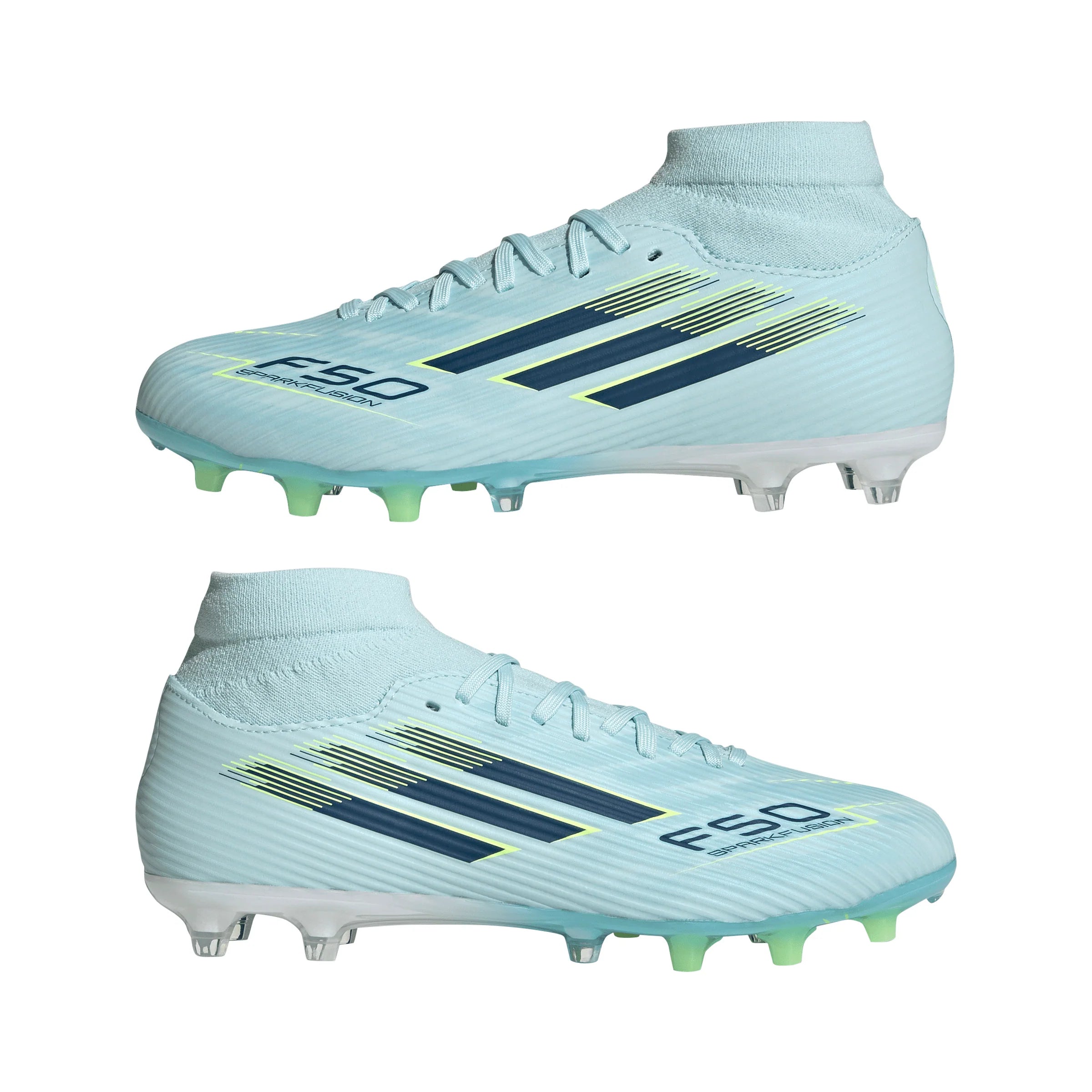 adidas F50 SparkFusion League Mid Cut FG AG Firm Ground Artificial Ground Womens Soccer Cleats Blue