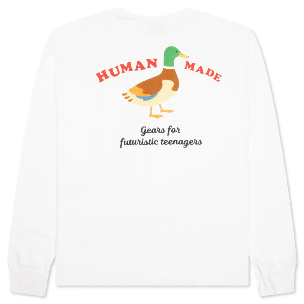 Graphic L S T Shirt 3 White