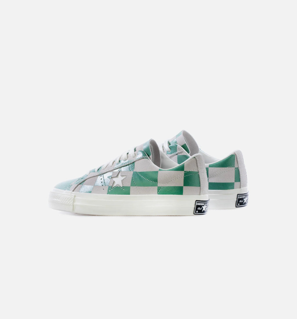 One Star Warped Board Low Top Mens Lifestyle Shoes White Medium Green