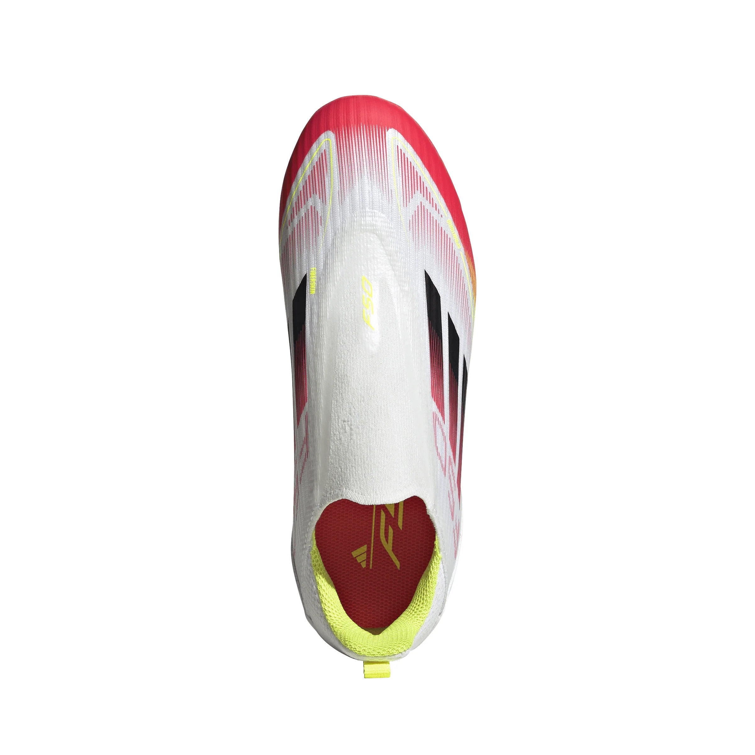 adidas F50 League Laceless FG MG Youth Soccer Cleats White Black Yellow