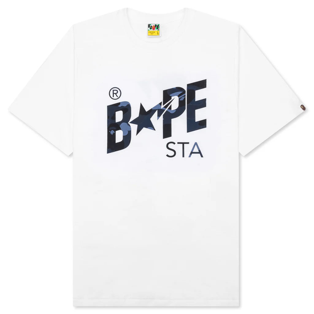 Color Camo Bape Sta Logo Tee White