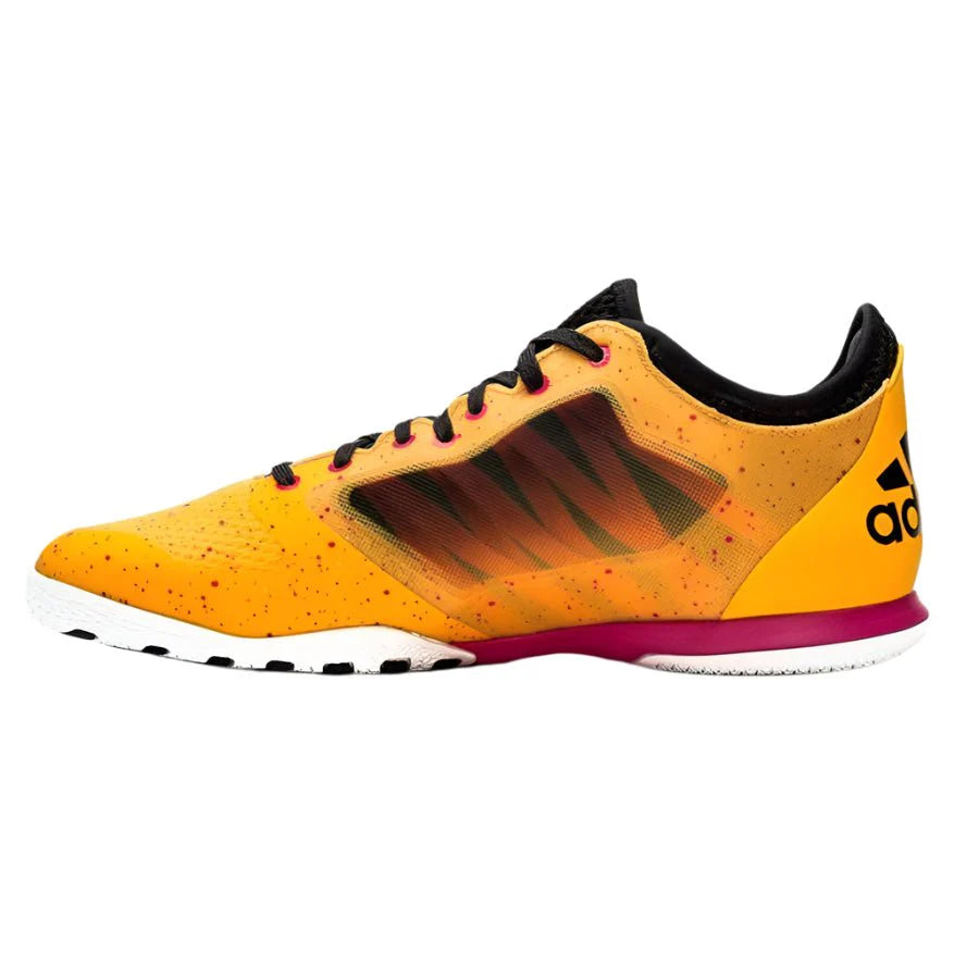 adidas X 151 Court Indoor Soccer Shoes Solar Gold Black Shock Pink