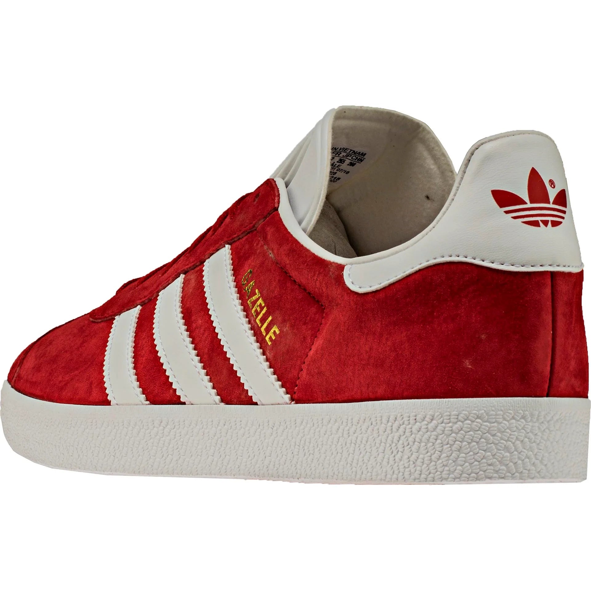 Gazelle Mens Scarlet Running White Ftw Gold Metallic
