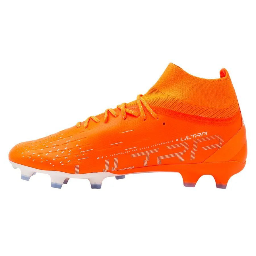 PUMA Ultra Pro FG AG Firm Ground Soccer Cleats Ultra Orange White Blue Glimmer