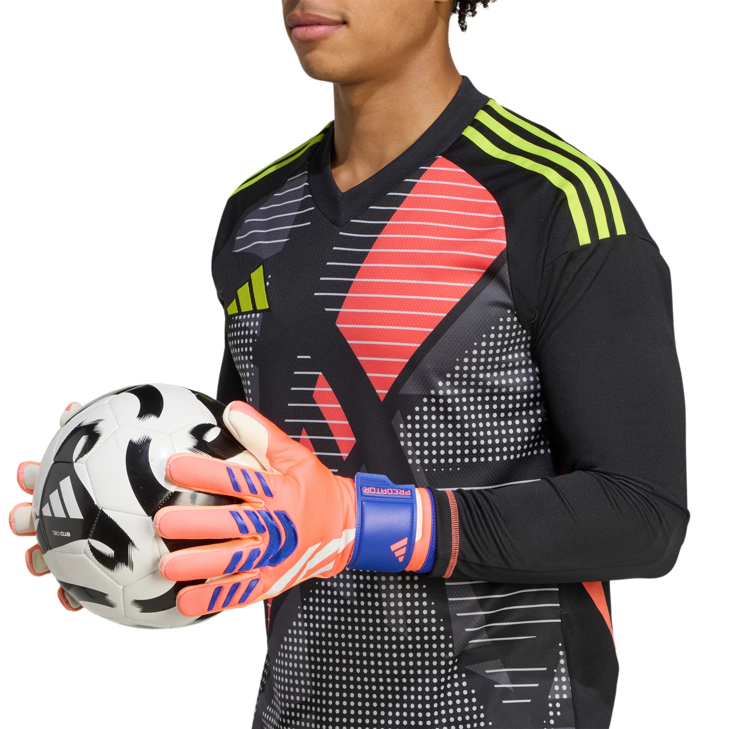 adidas Predator League Goalkeeper Mens Soccer Gloves Orange White Blue