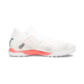 PUMA Future Match TT Turf Mens Soccer Cleats White Black Fire Orchid