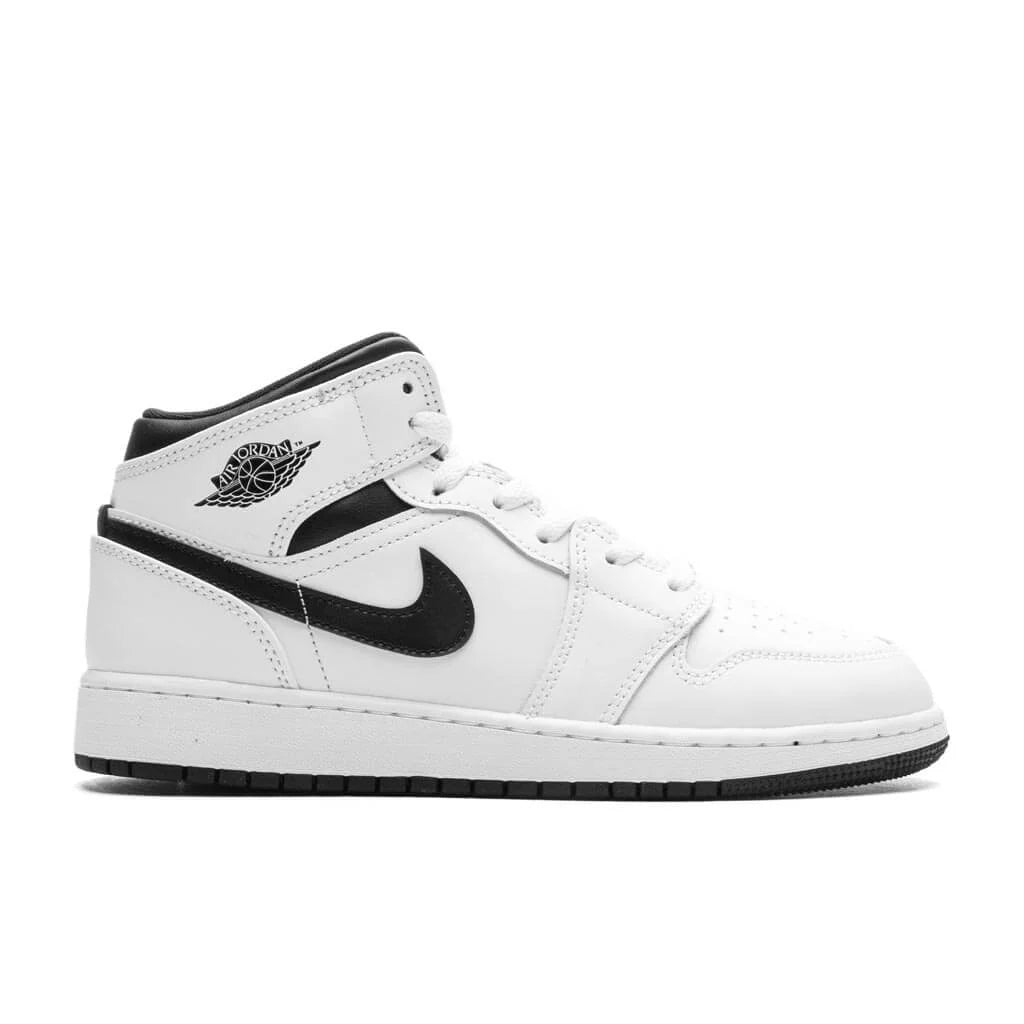 Air Jordan 1 Mid GS White Black