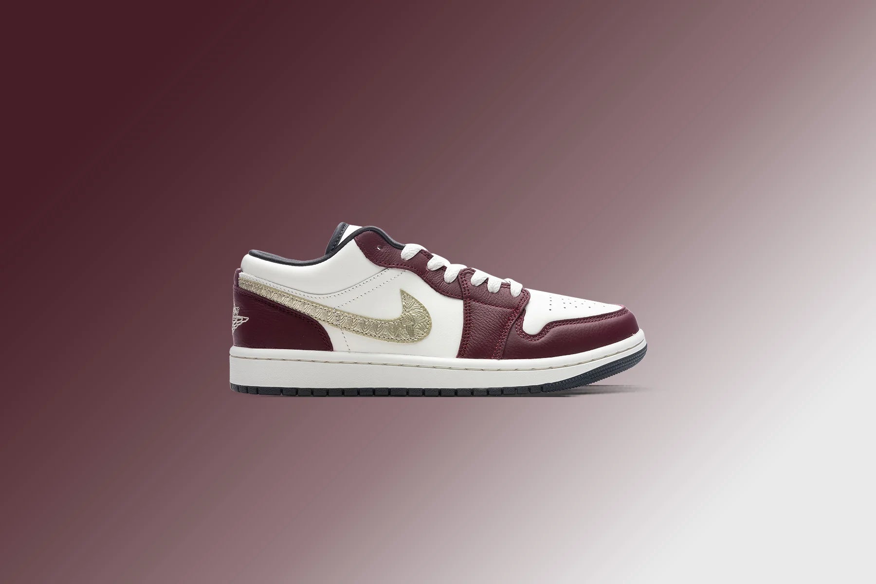 Womens Air Jordan 1 Low Chinese New Year Sail Metallic Gold Grain Dark Team Red